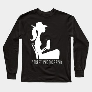 Street photography silhouette Long Sleeve T-Shirt